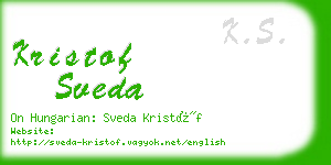 kristof sveda business card